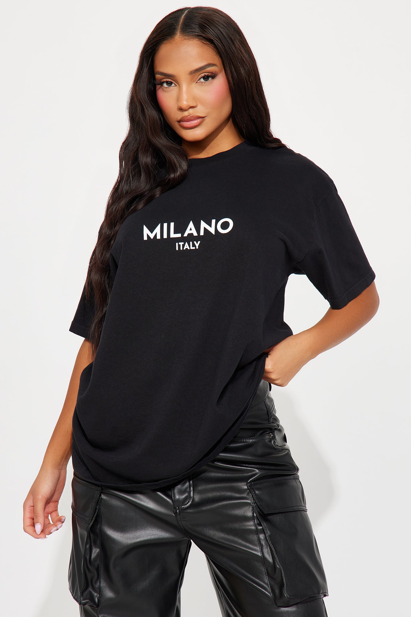Image of Milano Italy Washed Tee - Black