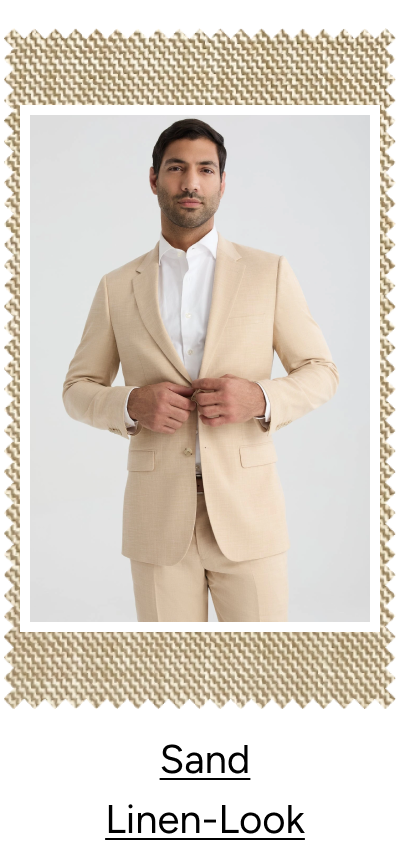 Sand Linen-Look Suit, $248