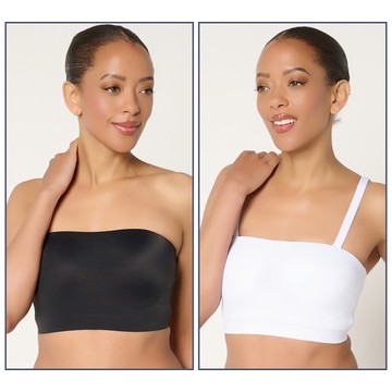 Breezies Bonded Bandeau Bra with Convertible Straps Set of 2