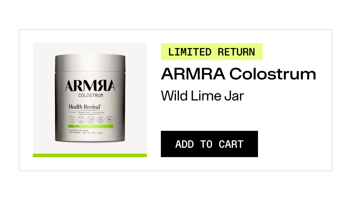 LIMITED RETURN ARMRA Colostrum Wild Lime Jar ADD TO CART