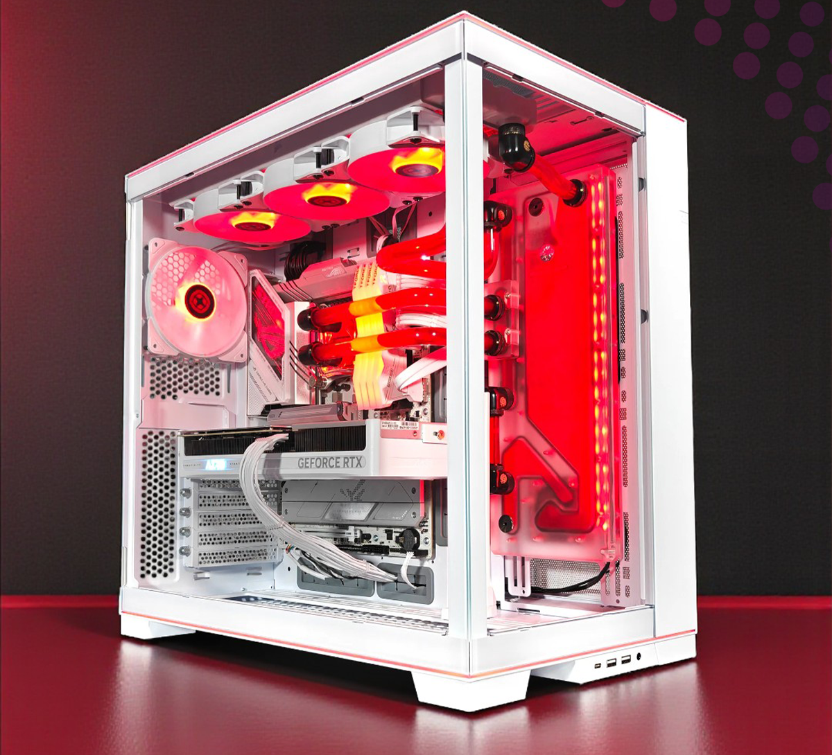 Step into Cyber December. Premium upgrades, bonuses, and gear bundled into every build — up to $1,500 in total value during our Cyber December gaming PC deals.