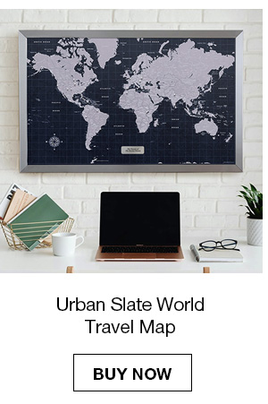 Urban Slate World Travel Map