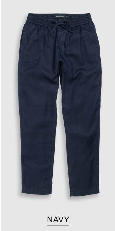 Shop Linen Resort Pant, Navy online and instore at Rodd & Gunn