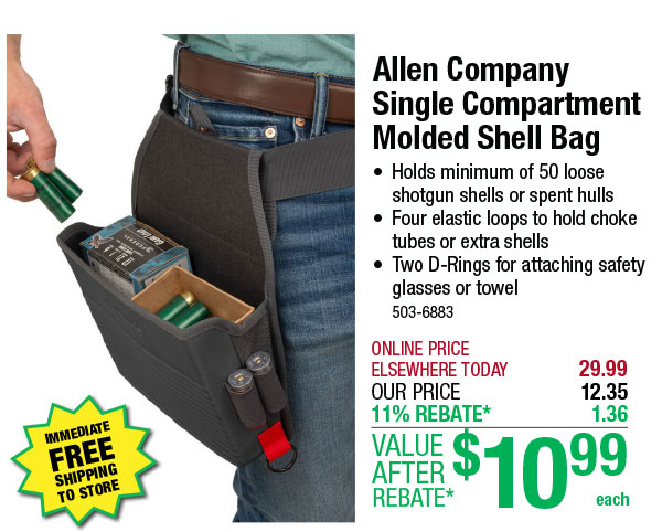 Allen Company Single Compartment Molded Shell Bag - ONLY $10.99 After Rebate*!