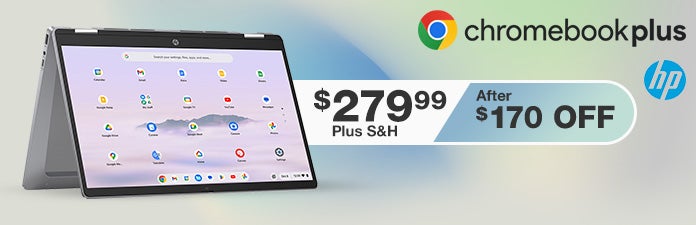 HP Chromebook Plus 14-inch 2-in-1 FHD Laptop with Google AI and Intel Core i3 Processor