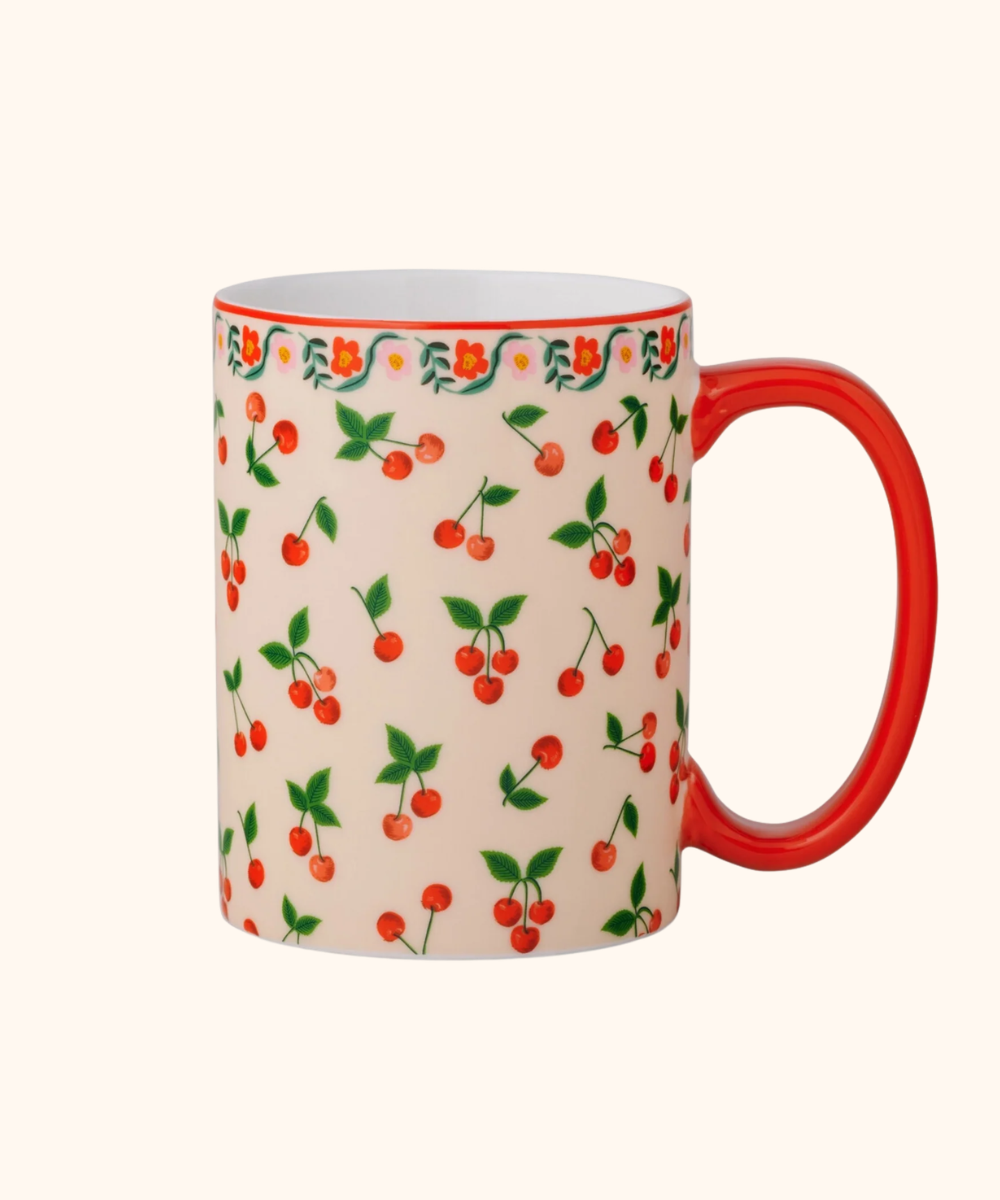 Cherries Porcelain Mug
