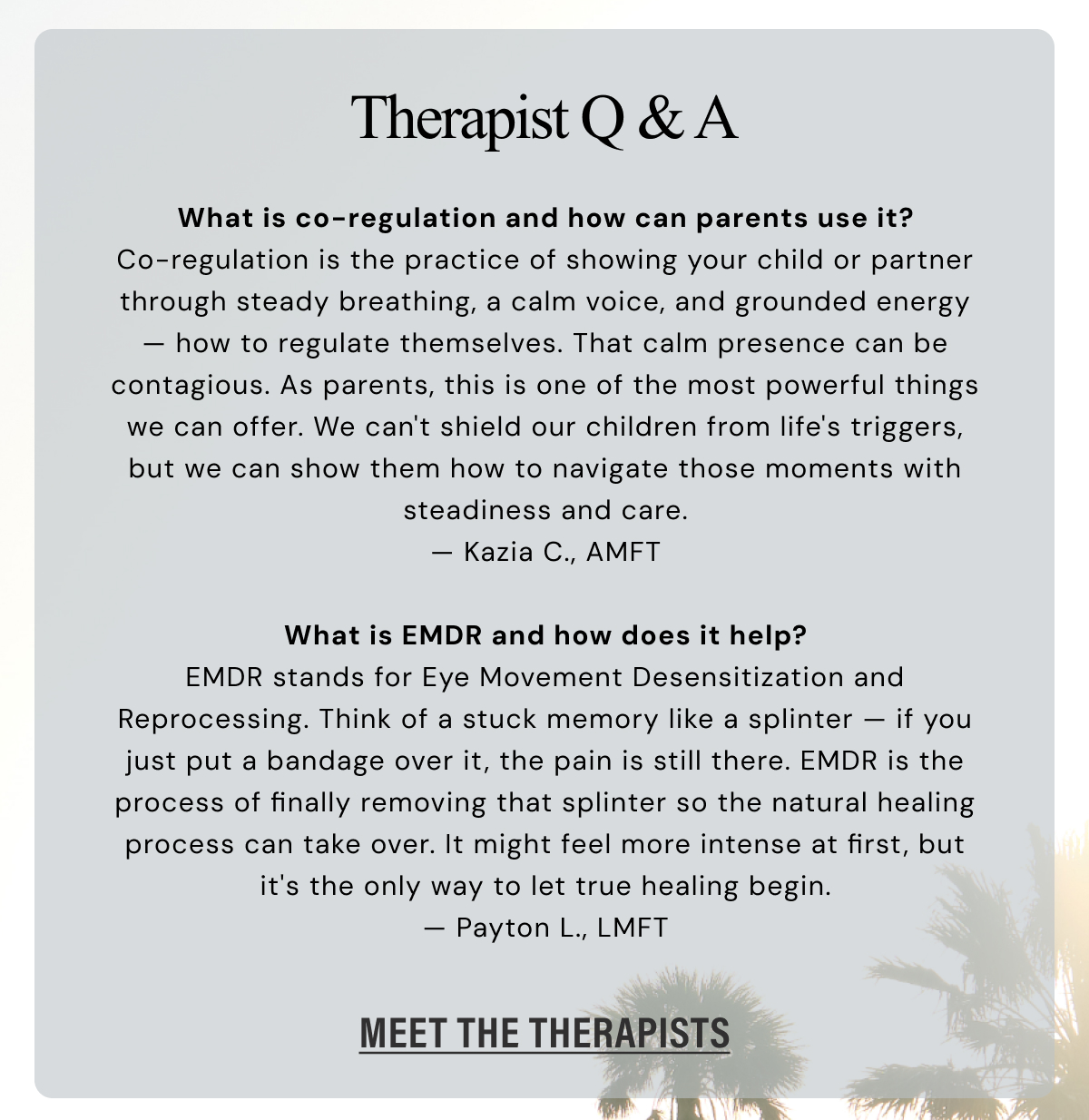 Therapist Q&A | Co-Regulation & EMDR