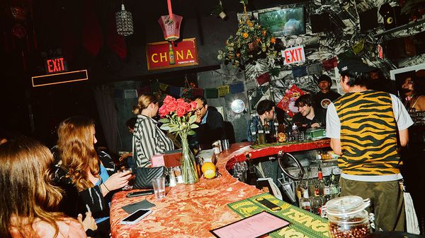Mood Ring bar in the Bushwick neighborhood of Brooklyn, New York, US, on Saturday, April 20, 2024.