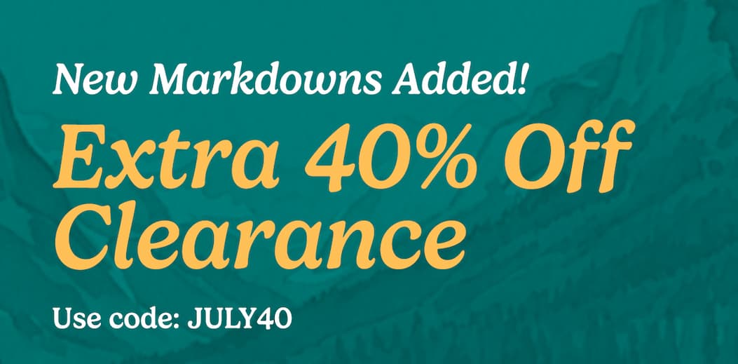 Take an Extra 40% Off Clearance