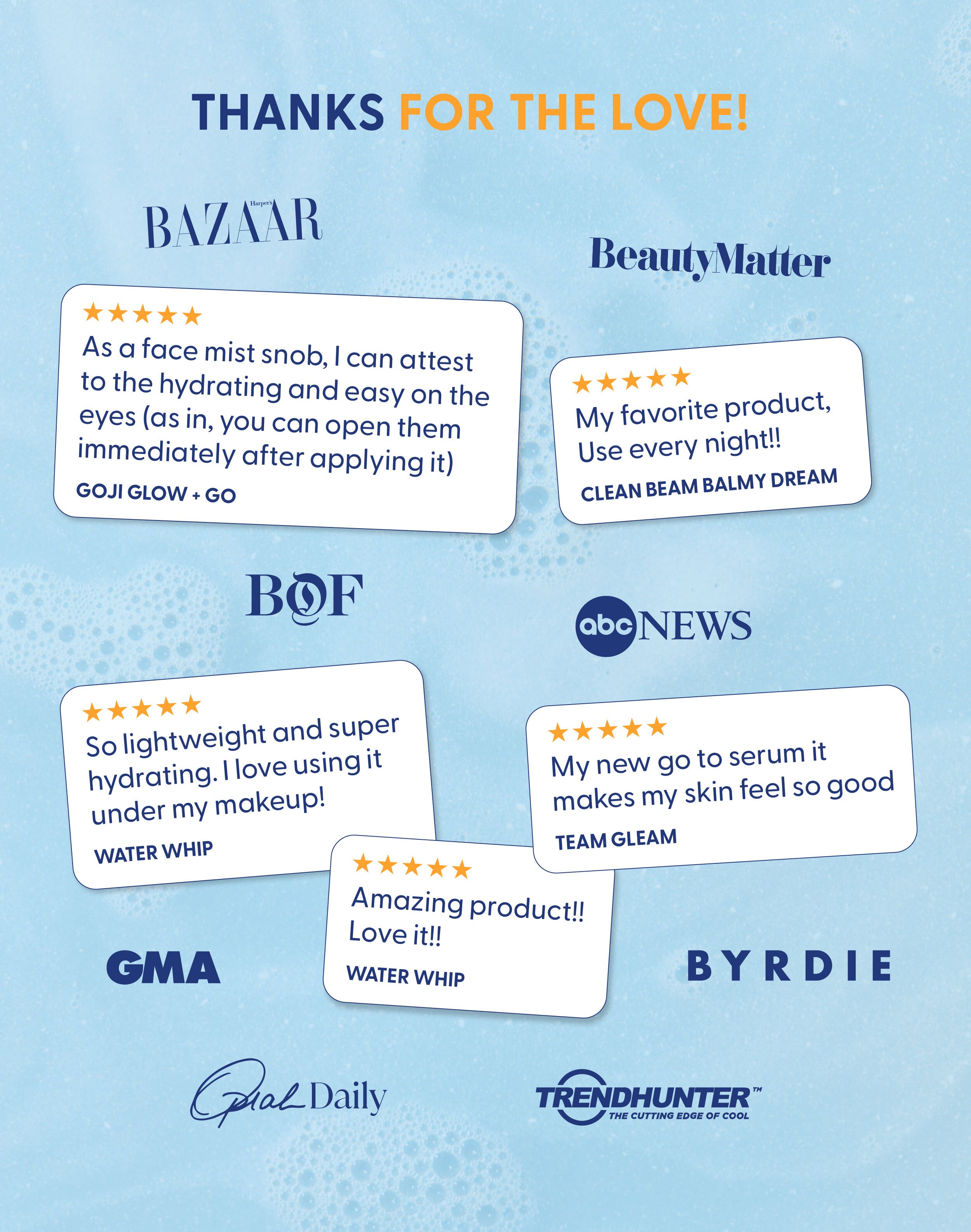 Thanks for the love! PR and 5 star review round up