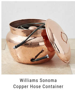 Williams Sonoma Copper Hose Container
