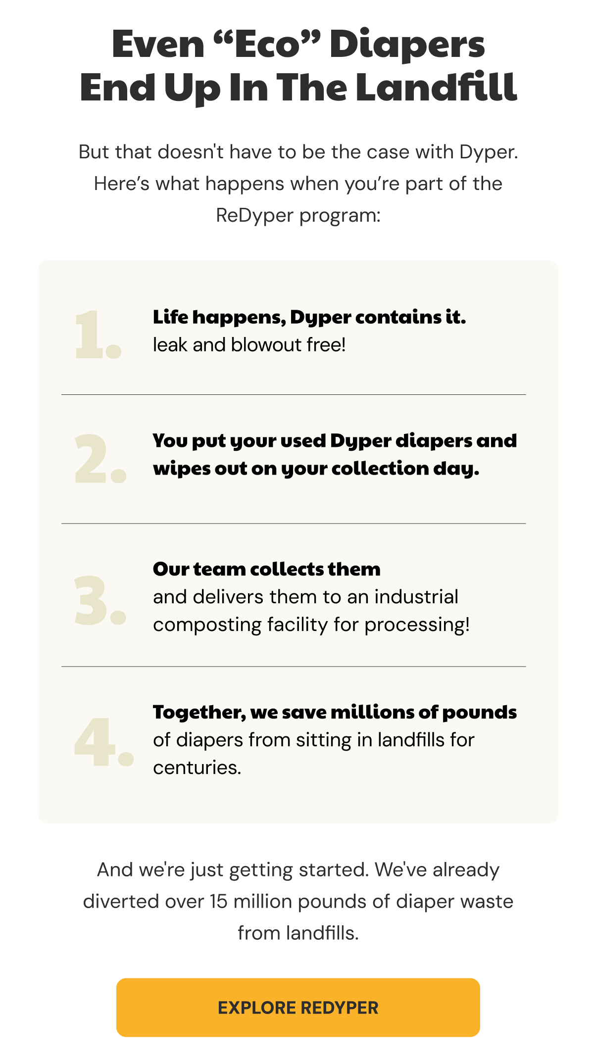 Even “Eco” Diapers End Up In The Landfill