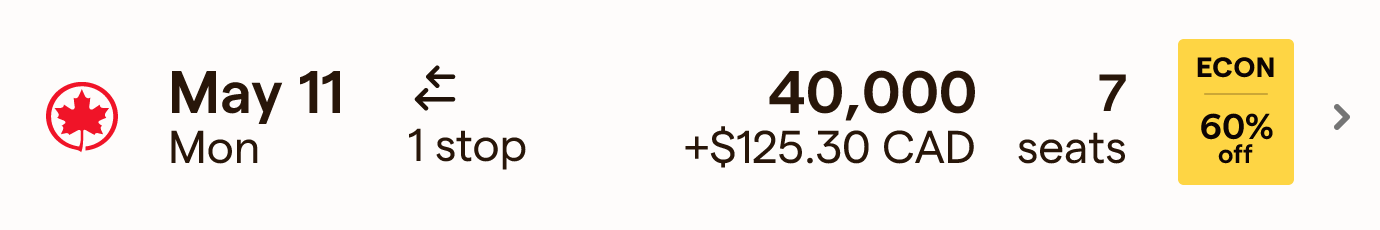 Returning Flight Deal