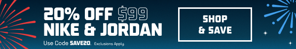 20% Off $99 Nike & Jordan | Use Code SAVE20. Exclusions Apply.