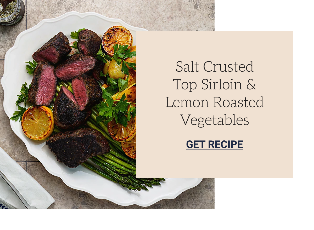 Salt crusted top sirloin recipe