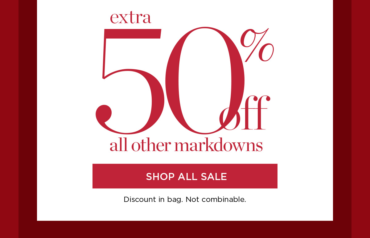 Extra 50% off all other markdowns | Shop All Sale