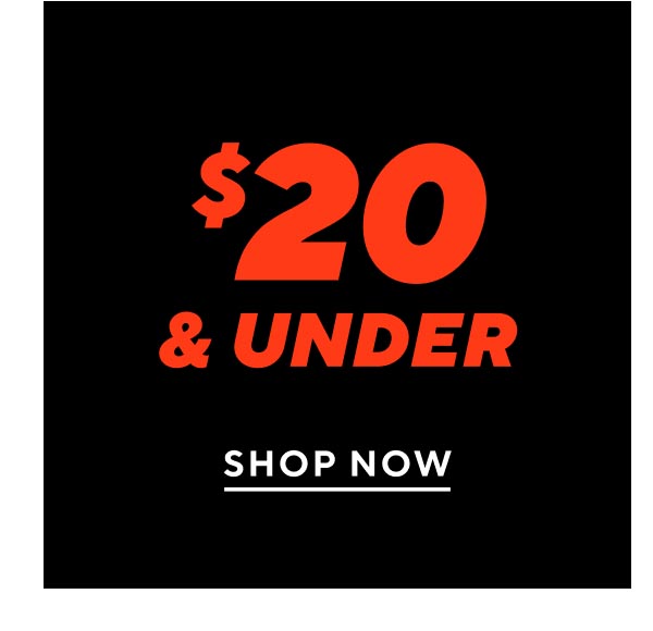 $20 & Under