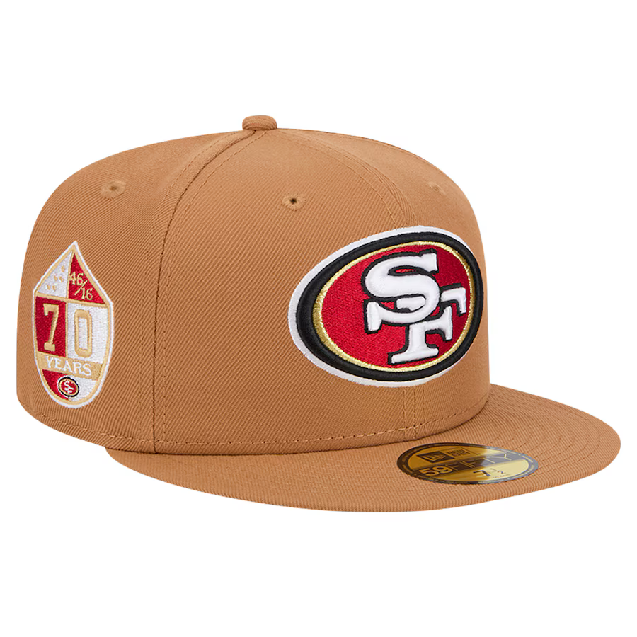 Image of New Era San Francisco 49ers Color Pack Side Patch 59FIFTY Fitted Hat-Brown