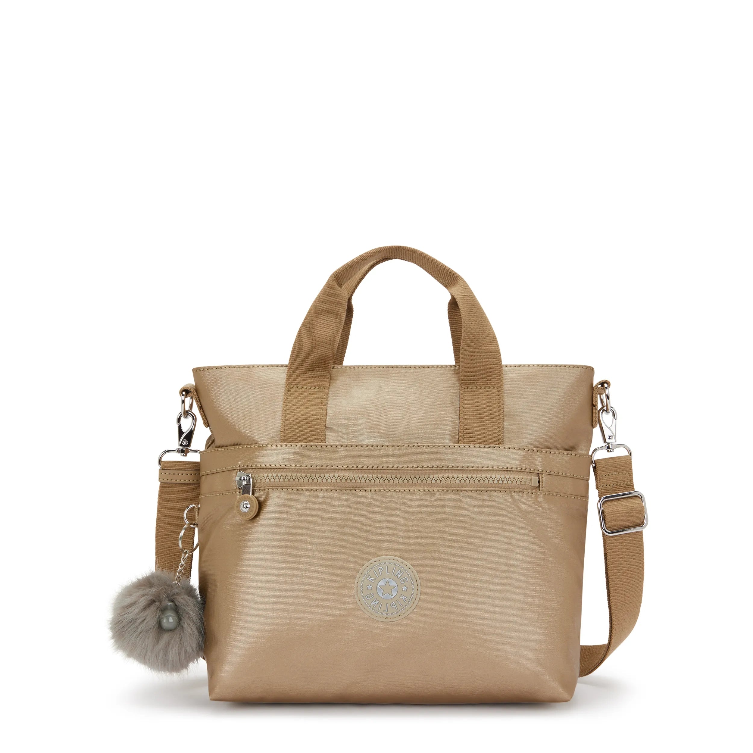 Zamora Up Metallic Tote Bag-Echoey Gold Metallic