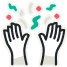 Celebration with confetti icon