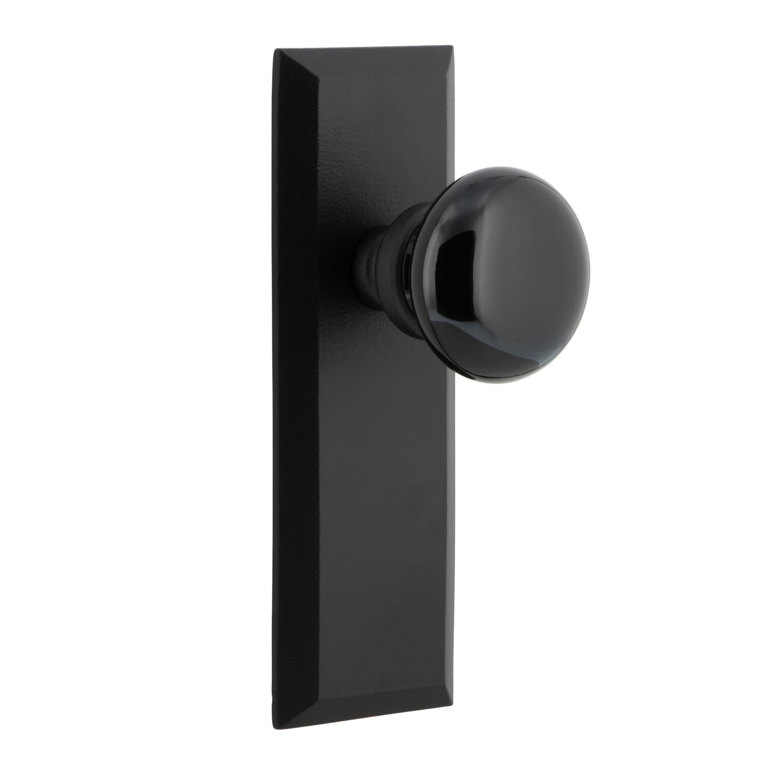 Image of Keep Long Plate with Black Shadow Porcelain Knob