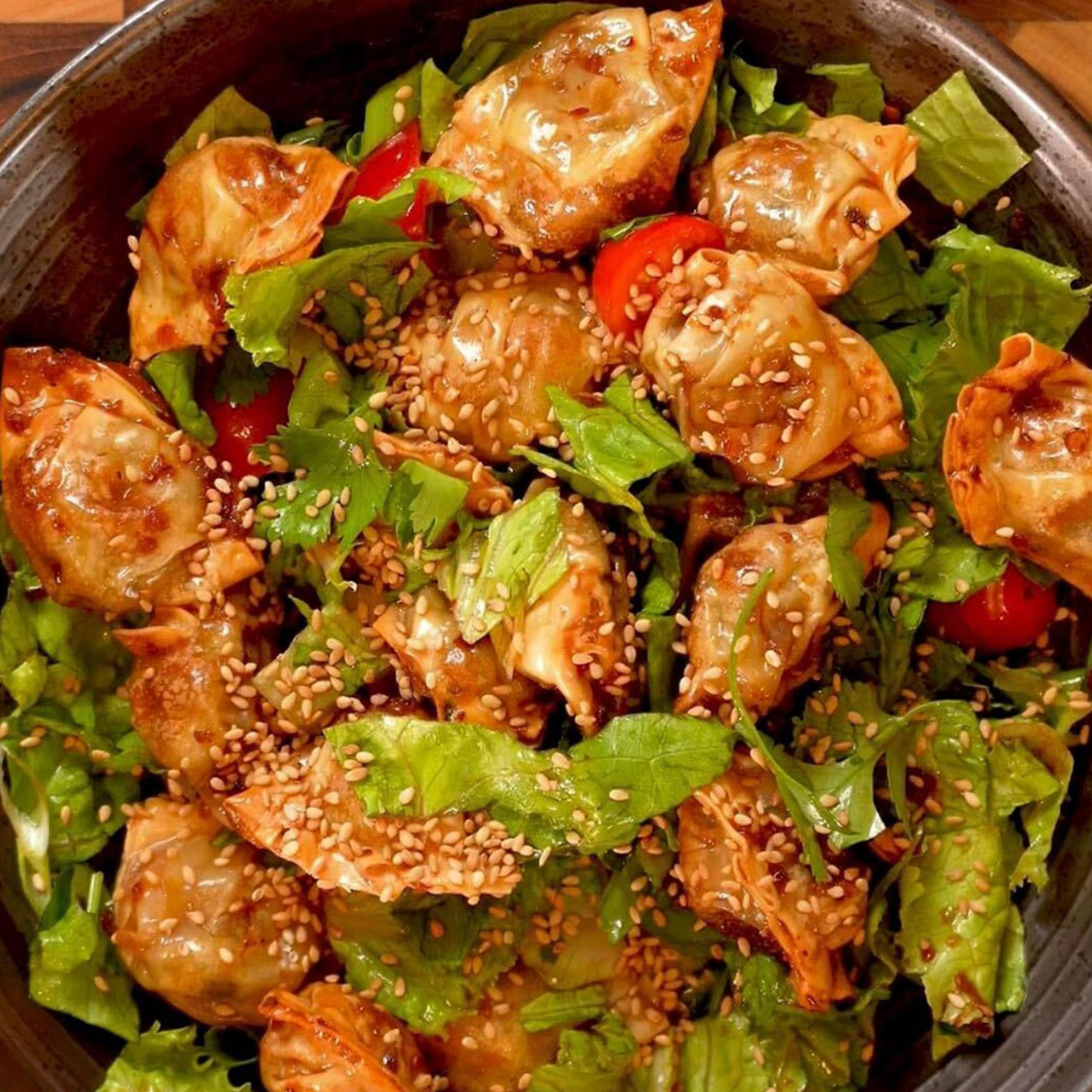 Crispy Dumpling Salad
