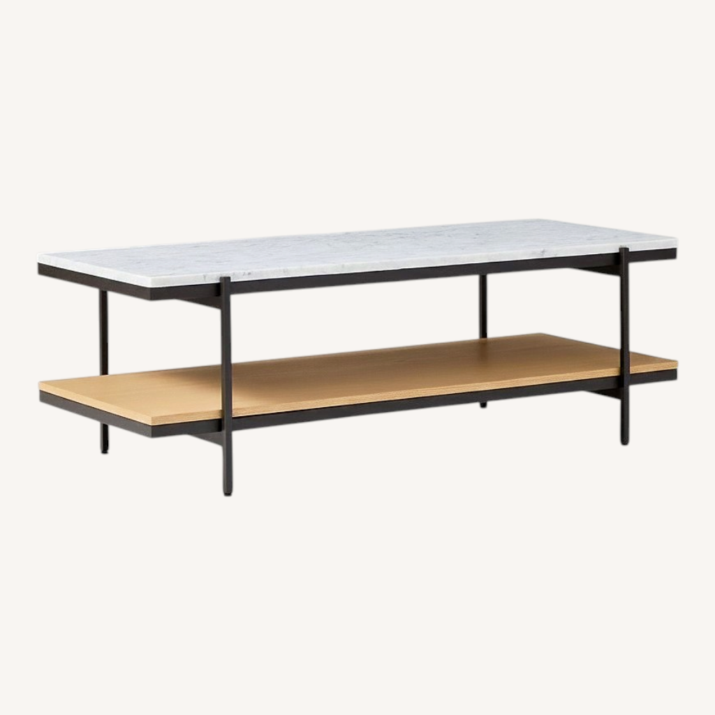 Image of West Elm Pierce Marble Coffee Table