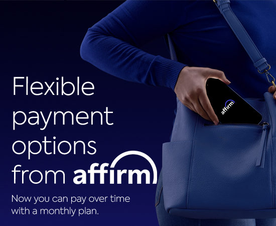Flexible payment options from affirm. Now you can pay over time with a monthly plan.