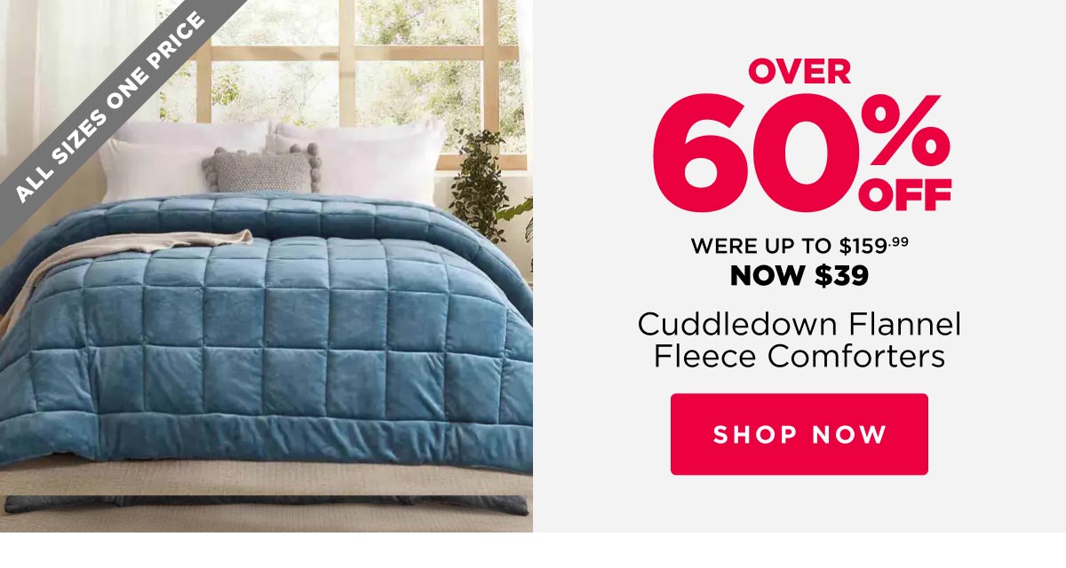 Cuddledown Flannel Fleece Comforters