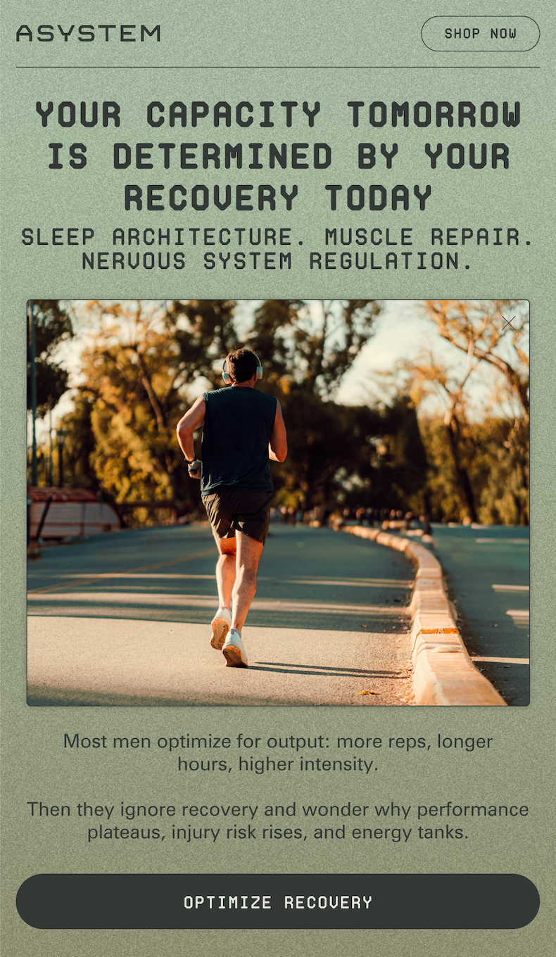 your capacity tomorrow is determined by your recovery today