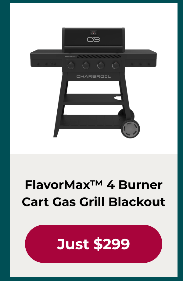 Flavormax™ 4 Burner Cart Gas Grill Blackout