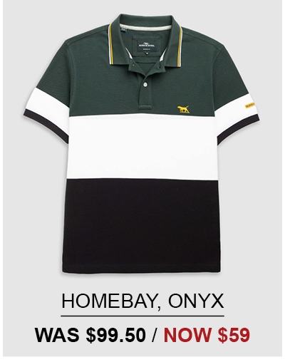 Shop Homebay Sports Fit Polo, Onyx online and instore at Rodd & Gunn