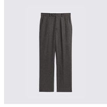 Charcoal Flannel Wide Leg Trousers