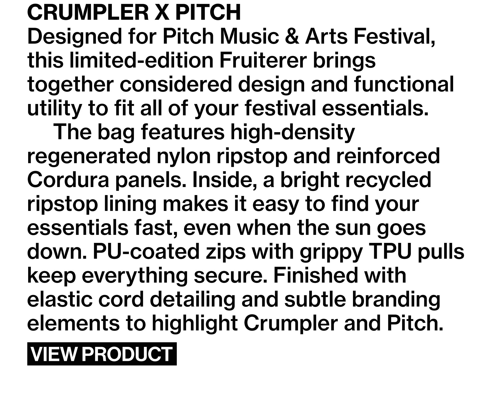 Crumpler X Pitch