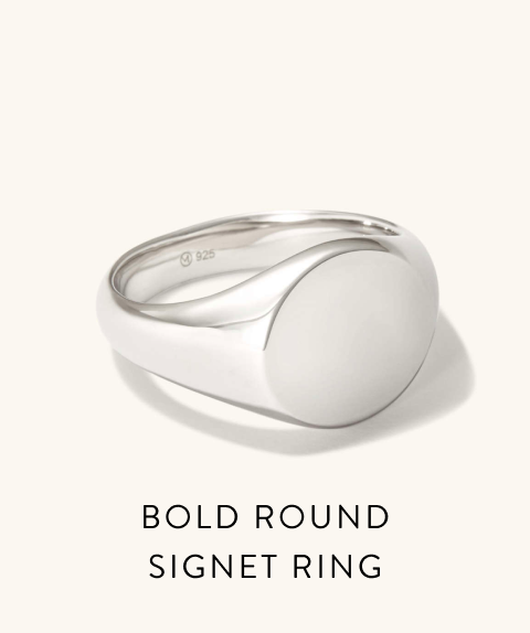 Bold Round Signet Ring.