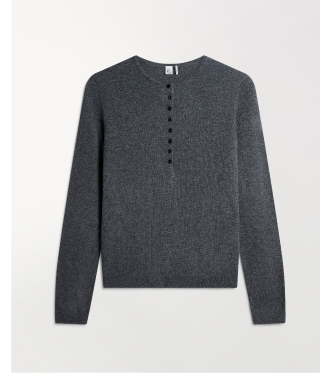 Cashmere Merino Henley Jumper
