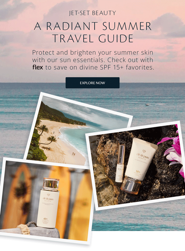 Protect and brighten your summer skin with our sun essentials. Check out with [flex logo] to save on divine SPF 15+ favorites