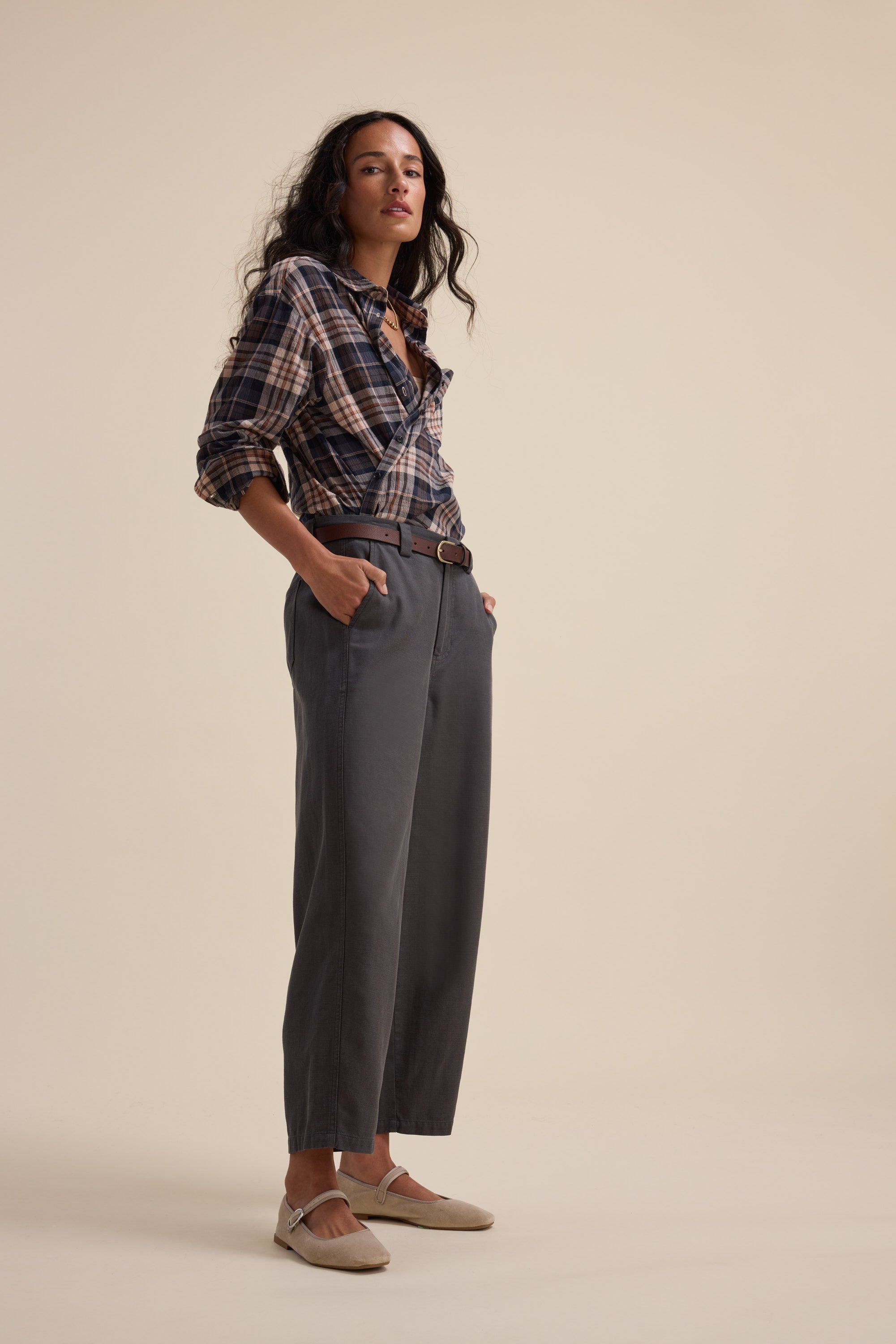 Image of Elementary Panelled Barrel Pants