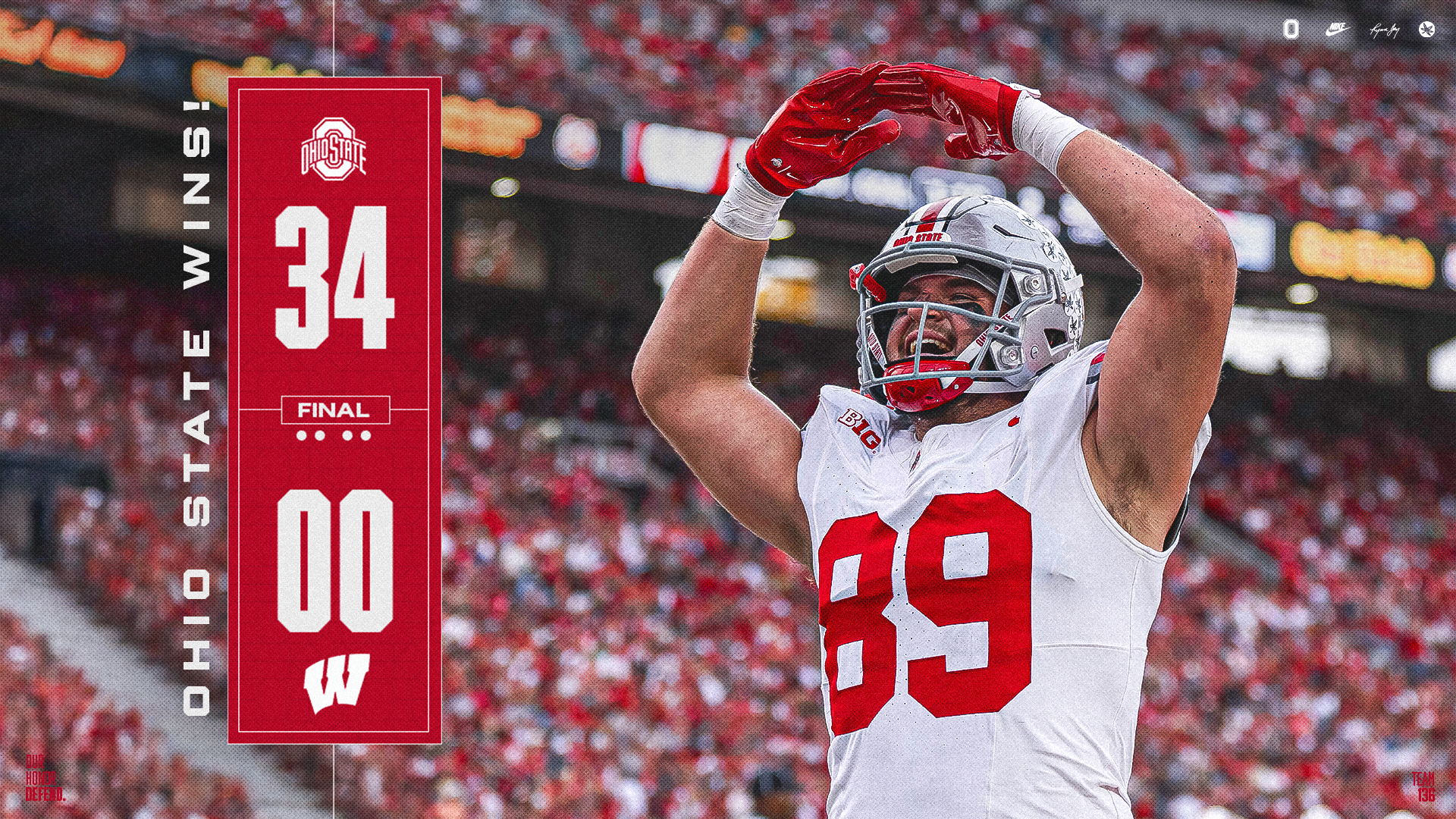 READ MORE | Ohio State 34 - Wisconsin 00