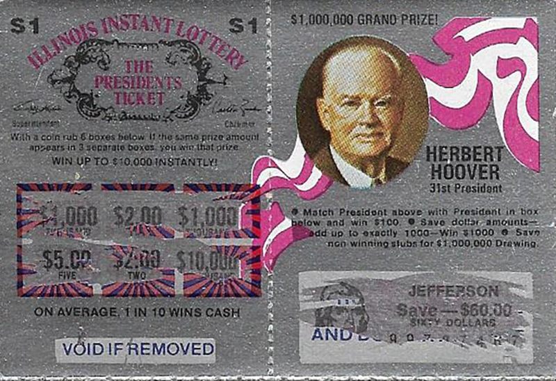 Herbert Hoover lottery ticket 