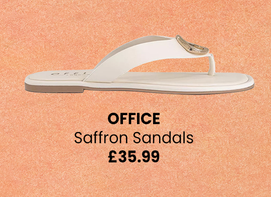OFFICE Saffron Metal Trim Detail Toepost Sandals
