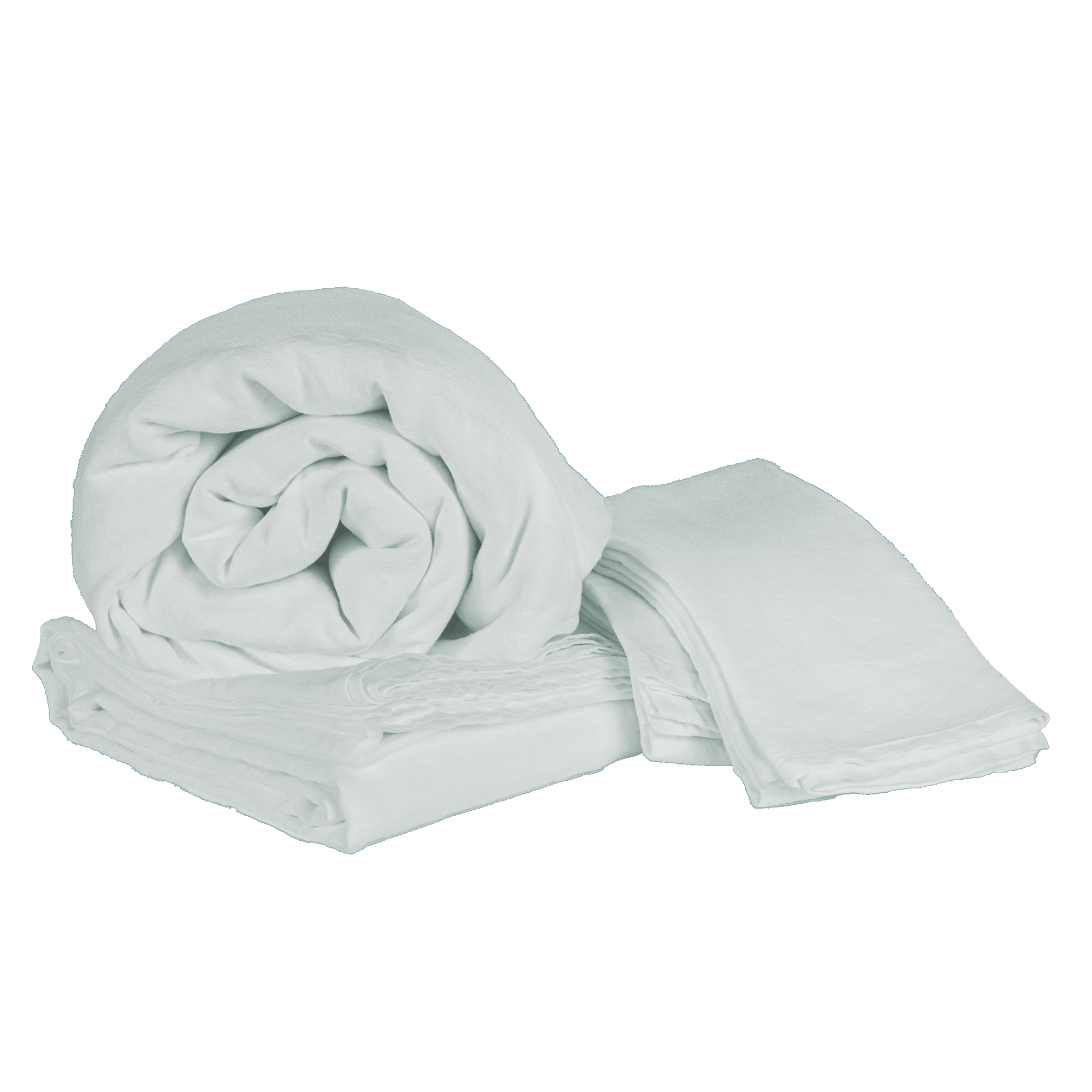 Image of Vintage Linen Sheet Set - Salt/King