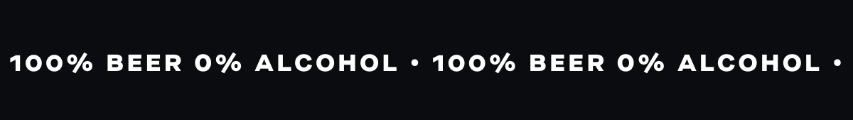 100% beer 0% alcohol