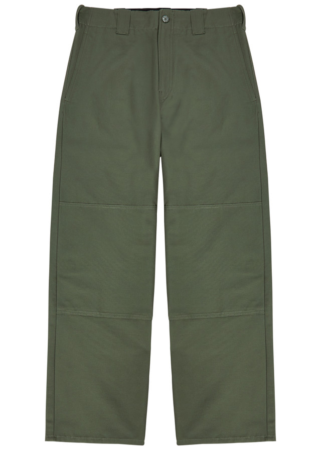 KENZO Double-knee cotton-twill chinos