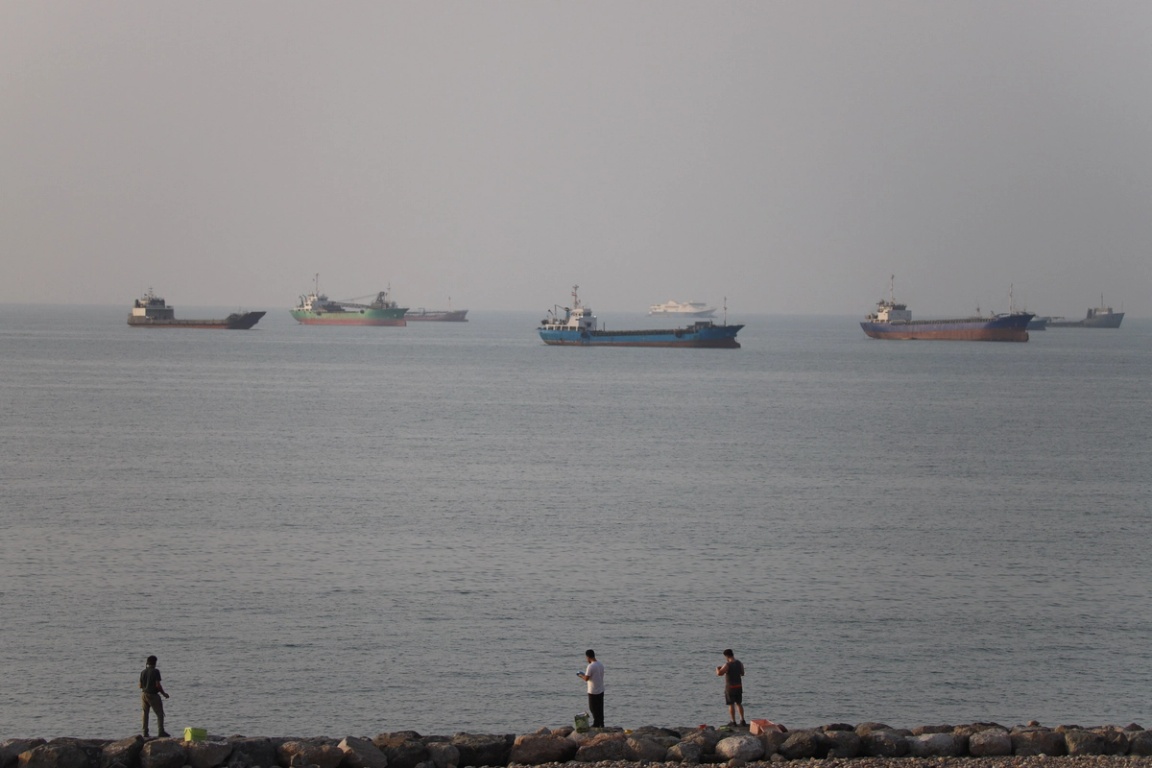 A view of the Strait of Hormuz. 