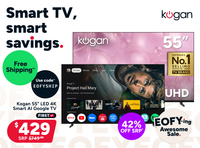 Kogan 55" LED 4K Smart AI Google TV