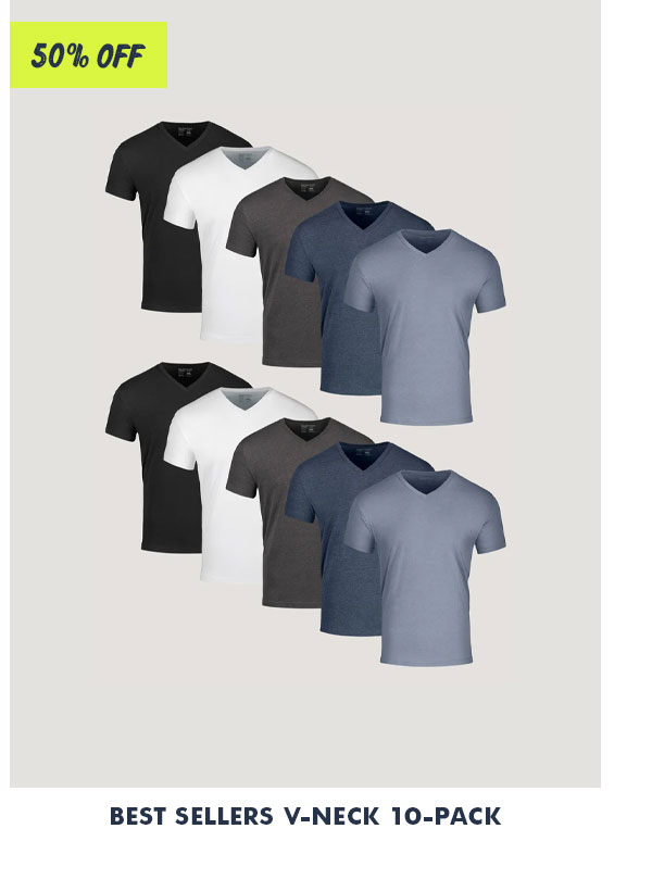 Best sellers v-neck 10-pack