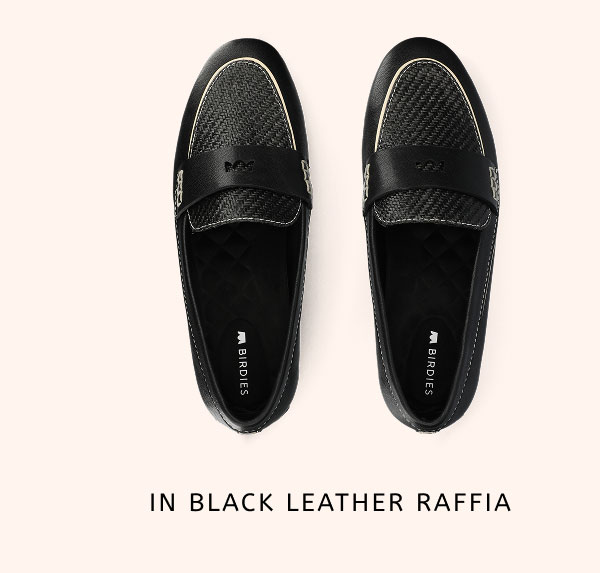 The Vesper in Black Leather Raffia