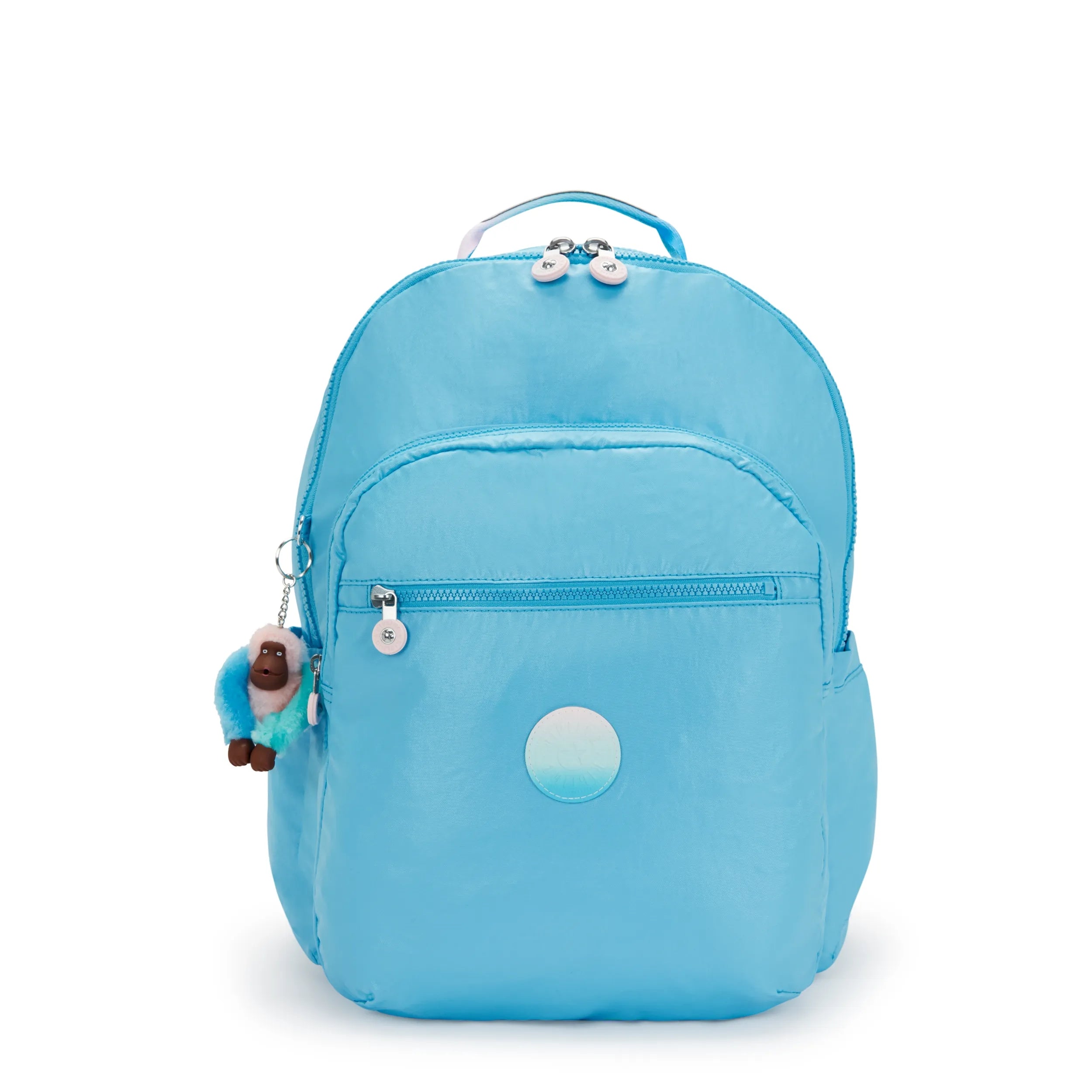 Seoul Extra Large Metallic 17" Laptop Backpack-Sea Blue Metallic