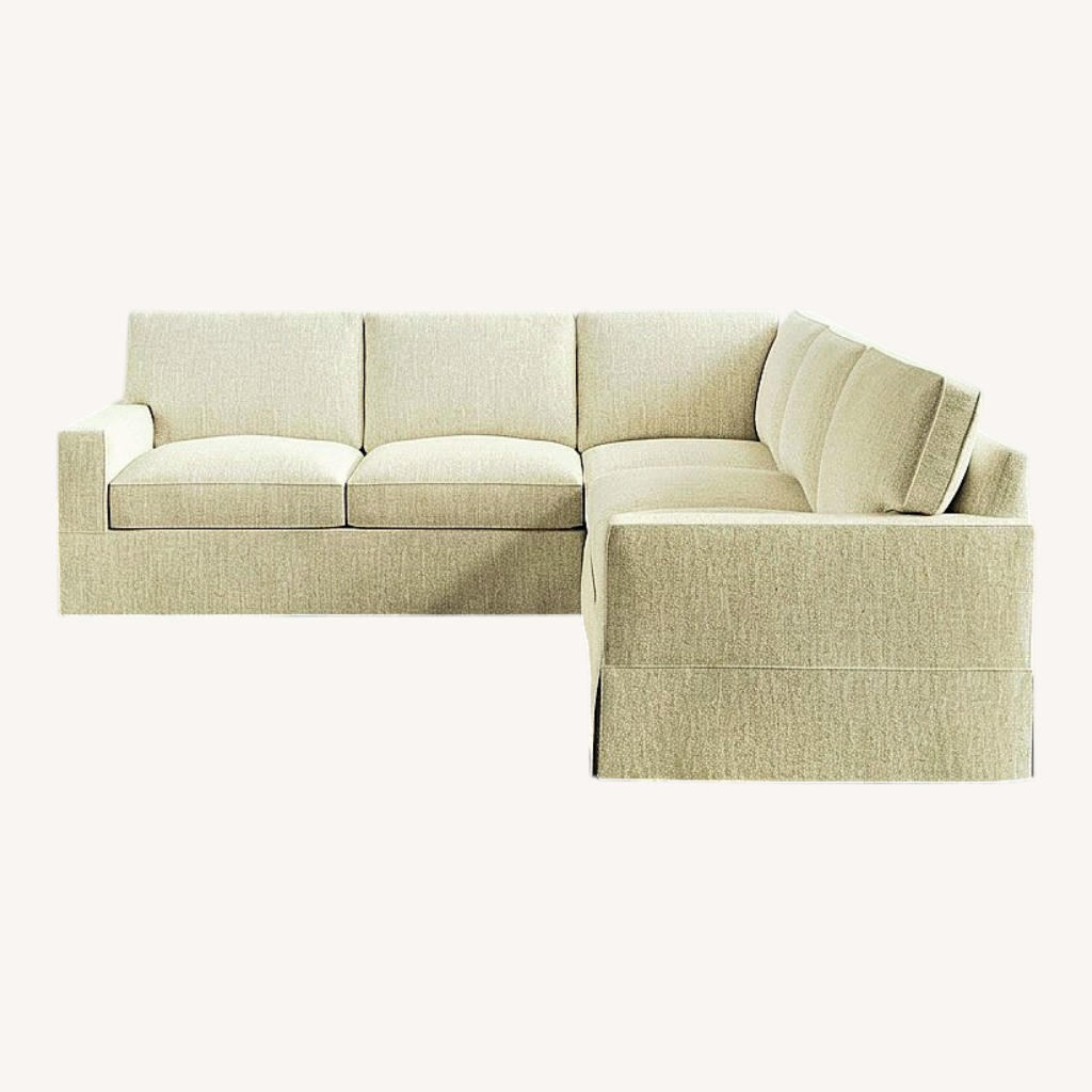 Image of Pottery Barn White Fabric 3+ Piece Sectional